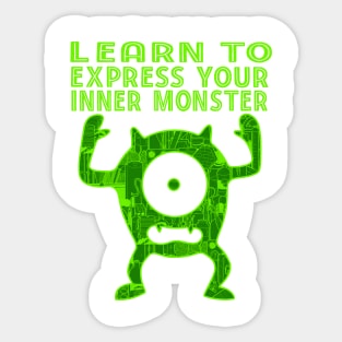 Learn to Express Your Inner Monster Art Supply Sticker